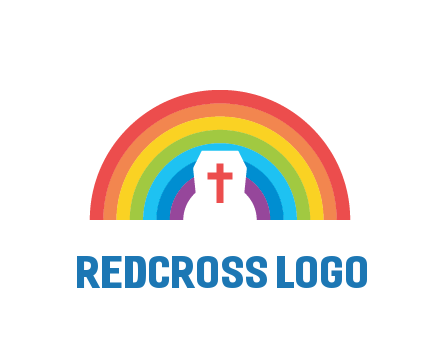 cross in negative spacing cross in rainbow