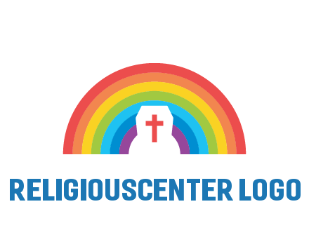 cross in negative spacing cross in rainbow