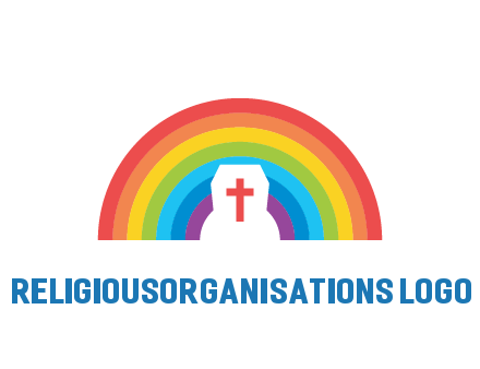 cross in negative spacing cross in rainbow