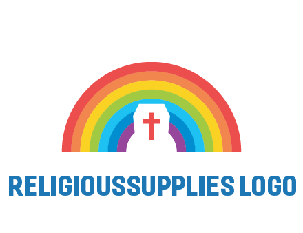 cross in negative spacing cross in rainbow