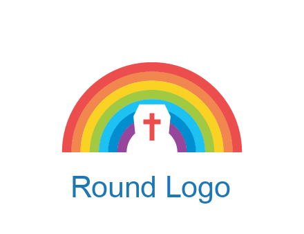cross in negative spacing cross in rainbow