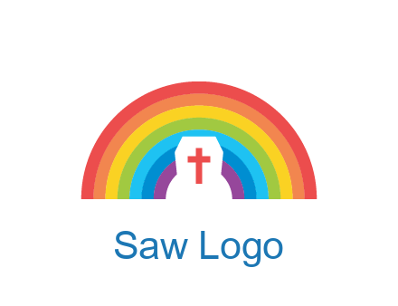 cross in negative spacing cross in rainbow