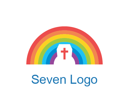 cross in negative spacing cross in rainbow