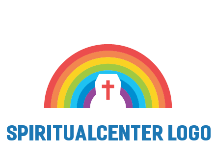 cross in negative spacing cross in rainbow