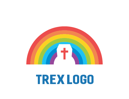 cross in negative spacing cross in rainbow