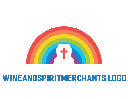 cross in negative spacing cross in rainbow