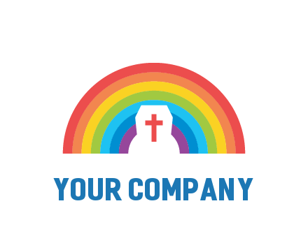 cross in negative spacing cross in rainbow