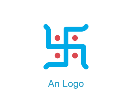 swastika pattern with circles