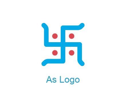 swastika pattern with circles
