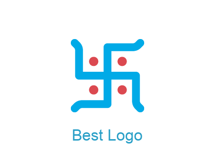 swastika pattern with circles