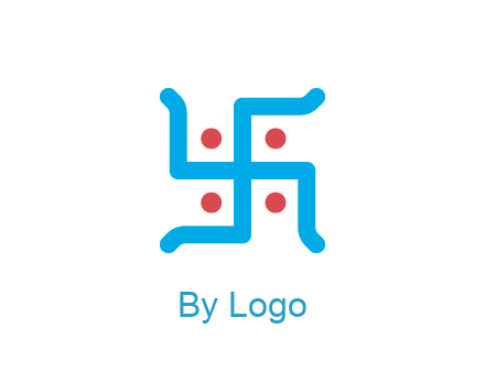 swastika pattern with circles
