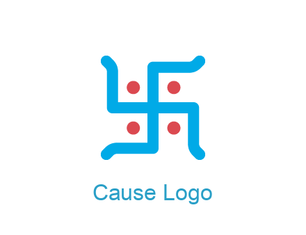 swastika pattern with circles