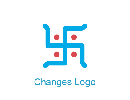 swastika pattern with circles