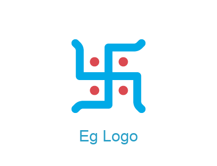 swastika pattern with circles