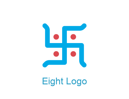 swastika pattern with circles