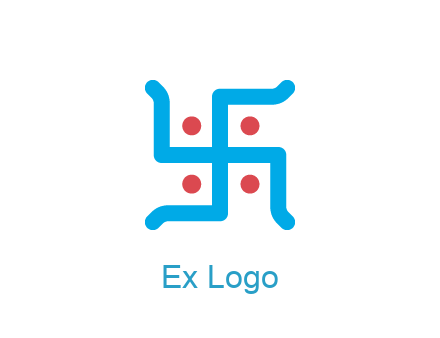 swastika pattern with circles