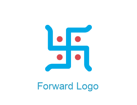 swastika pattern with circles