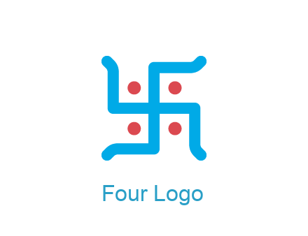 swastika pattern with circles