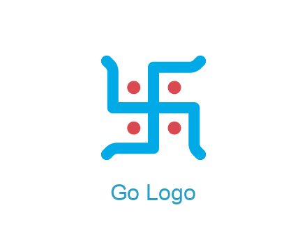 swastika pattern with circles