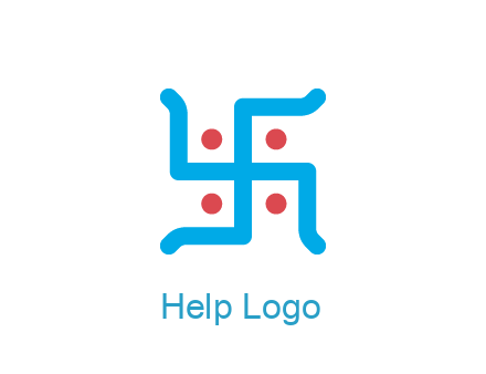 swastika pattern with circles