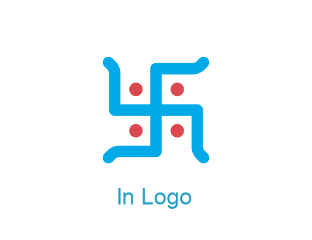 swastika pattern with circles