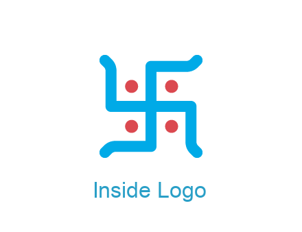 swastika pattern with circles