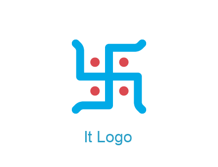 swastika pattern with circles
