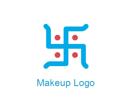swastika pattern with circles