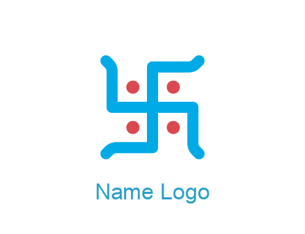 swastika pattern with circles