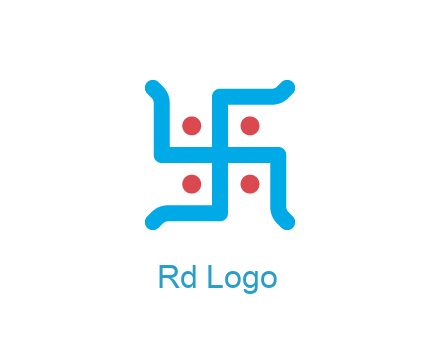 swastika pattern with circles