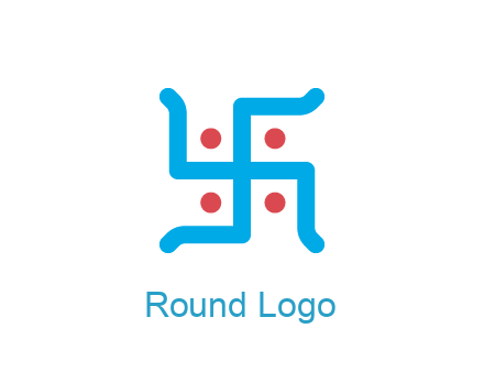 swastika pattern with circles