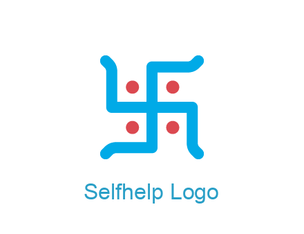 swastika pattern with circles