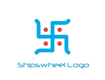 swastika pattern with circles