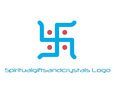 swastika pattern with circles