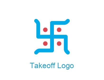 swastika pattern with circles