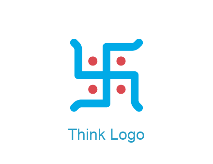 swastika pattern with circles