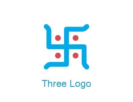 swastika pattern with circles