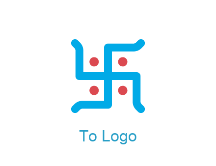 swastika pattern with circles