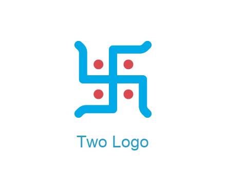 swastika pattern with circles