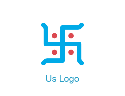swastika pattern with circles