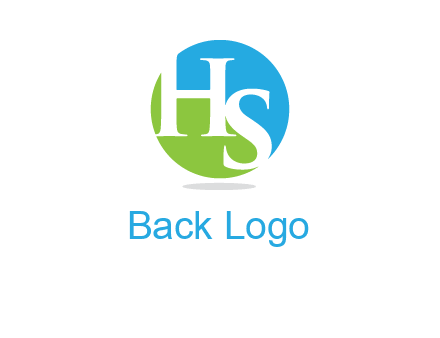 letter h and s inside the circle logo