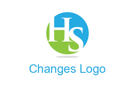 letter h and s inside the circle logo