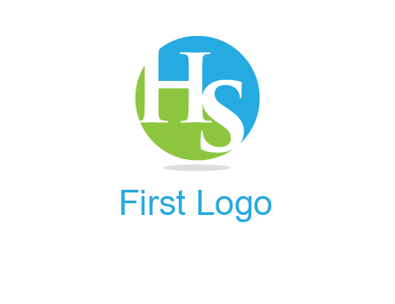 letter h and s inside the circle logo