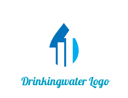 negative spacing bar graph with arrow in water droplet