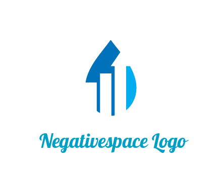 negative spacing bar graph with arrow in water droplet