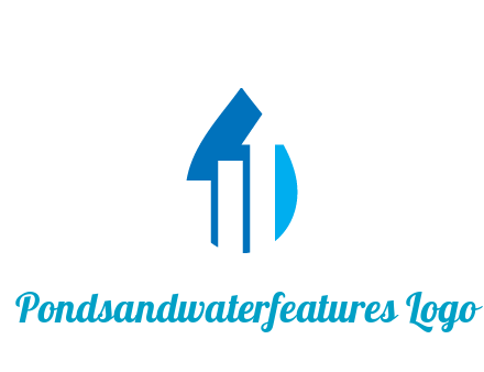 negative spacing bar graph with arrow in water droplet
