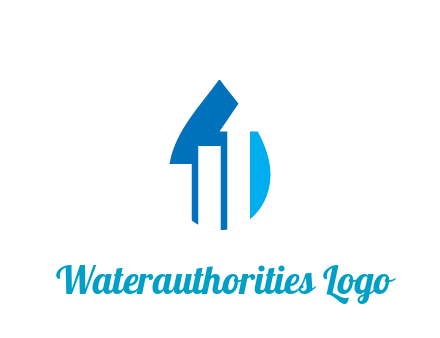negative spacing bar graph with arrow in water droplet