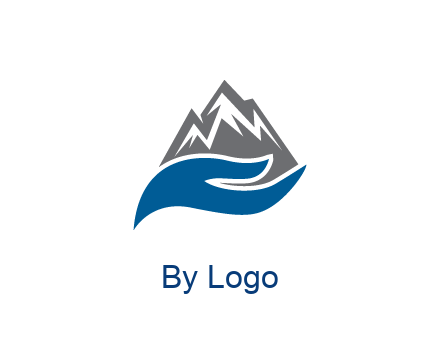 mountains behind waves 