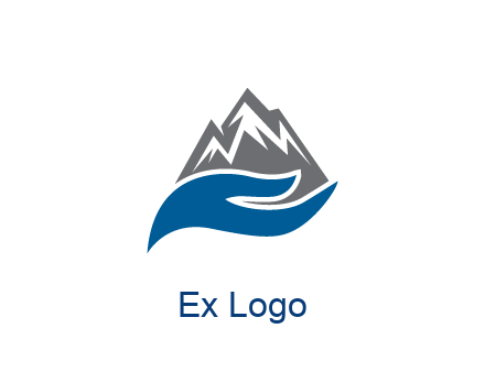 mountains behind waves 