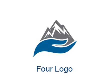 mountains behind waves 